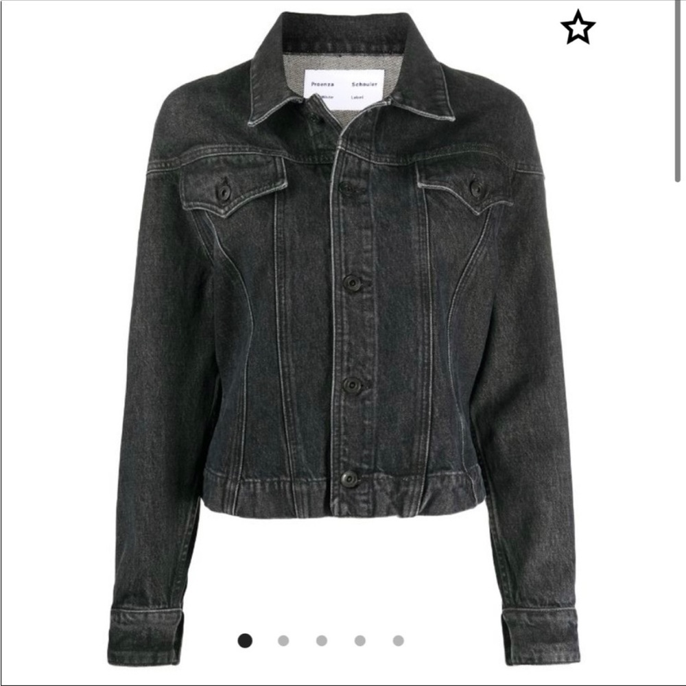 Proenza Schouler White Label Black Denim Jacket Sz S